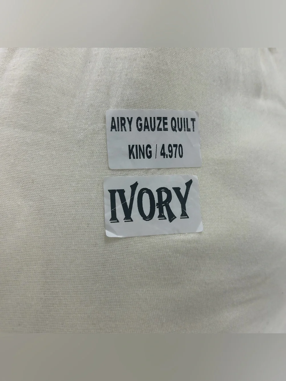 QUINCE Organic Airy Gauze Dream Quilt King/Cal King Ivory 8598